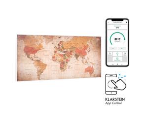 Klarstein Wonderwall Art Smart 700W 60x120cm Radiateur Tableau Carte du Monde