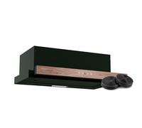 Klarstein ZenFusion Hotte Aspirante, 60cm Hotte Cuisine avec Commande Tactile, Débit 400 m³/h, Énergie Extracteur Télescopique, LED Silencieux, Filtre à Charbon Actif, Noir