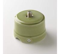 Klartext BELLE ÉPOQUE Prise TV avec câble textile en porcelaine artisanale Vert brillant