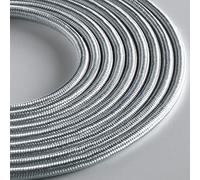 Klartext LUMIÈRE Câble textile rond pour éclairage 3 x 0,75 mm Blanc brillant 3 m Sécurité maximale contre les chocs.