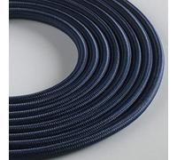 Klartext LUMIÈRE Câble textile rond pour éclairage 3 x 0,75 mm Bleu nuit 3 m Sécurité maximale contre les chocs.
