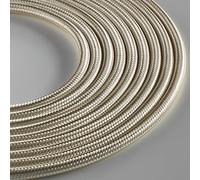 Klartext LUMIÈRE Câble textile rond pour éclairage 3 x 0,75 mm Ivoire 3 m Sécurité maximale contre les chocs.