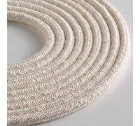 Klartext LUMIÈRE Câble textile rond pour éclairage, 3 x 0,75 mm, lin naturel, 10 m Sécurité maximale contre les chocs.
