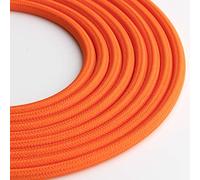 Klartext LUMIÈRE Câble textile rond pour éclairage 3 x 0,75 mm Orange 3 m Sécurité maximale contre les chocs.