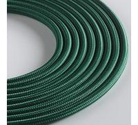 Klartext LUMIÈRE Câble textile rond pour éclairage, 3 x 0,75 mm, vert foncé, 3 m Sécurité maximale contre les chocs.