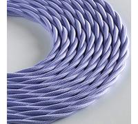 Klartext LUMIÈRE Câble textile tressé pour éclairage 3 x 0,75 mm Violet 3 m Sécurité maximale contre les chocs.
