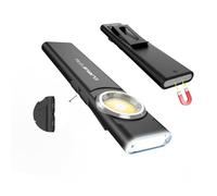 KLARUS E5 Plus Lampe de poche EDC ultra-fine, double interrupteur, triple éclairage, 650 lumens, rechargeable par USB-C, ultra-portable, avec base magnétique et clip de poche