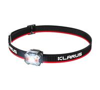 KLARUS HM3 Lampe Frontale Rechargeable 670 lumens + lumière Rouge d'avertissement, Lampe d'épaule réglable à 180 ° et Lampe à Pince, adaptée au Camping, à la pêche, à la Promenade du Chien