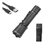 Klarus XT11GT Pro Lampe de poche tactique rechargeable USB-C 3300 lumens, faisceau 400 m, double interrupteur arrière, paramètres tactiques, étui 3100 mAh