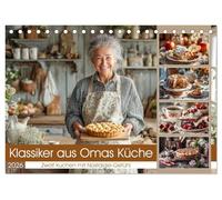 Klassiker aus Omas Küche - Zwölf Kuchen mit Nostalgie-Gefühl (Tischkalender 2026 DIN A5 quer), CALVENDO Monatskalender: Küchenkalender mit Omas ... Heimat und Genuss aus der guten alten Küche