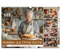 Klassiker aus Omas Küche - Zwölf Kuchen mit Nostalgie-Gefühl (Wandkalender 2026 DIN A3 quer), CALVENDO Monatskalender: Küchenkalender mit Omas ... Heimat und Genuss aus der guten alten Küche