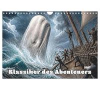 Klassiker des Abenteuers (Wandkalender 2027 DIN A4 quer), CALVENDO Monatskalender: Abenteuer-Illustrationen im stilvollen Holzstich-Look von Gustave Dore.