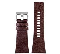 Klauer Bracelet de remplacement de sangle de montre en cuir 26-32mm Bracelet de remplacement de montre en cuir, L Brown Silver, 32mm