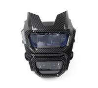 KLAUER pour Grom MSX125 MSX 125 2016 2017 2018 Phare Avant À LED pour Moto Éclairage Avant Et Cache(Carbon Fiber Black)