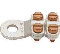 Klauke 584R8 Cosse à oeillet 4 vis Section max.=25 mm² Ø du trou=8.5 mm non isolé métal 1 pc(s)