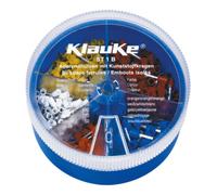 Klauke ST1B Assortiment d'embouts simples 0.5 mm², 0.75 mm², 1. mm², 1.5 mm², 2.5 mm² partiellement isolé orange, blanc, jaune