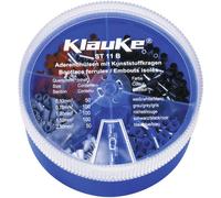 Klauke ST11B Assortiment dembouts simples 0.5 mm², 0.75 mm², 1 mm², 1.5 mm², 2.5 mm² partiellement isolé blanc, gris, rouge, noir, bleu 400 parties