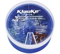 Klauke ST13B Assortiment d'embouts simples 0.25 mm², 0.34 mm², 0.5 mm², 0.75 mm², 1 mm² partiellement isolé bleu clair, turquoise