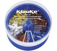 Klauke ST1B Assortiment dembouts simples 0.5 mm², 0.75 mm², 1. mm², 1.5 mm², 2.5 mm² partiellement isolé orange, blanc, jaune, rouge, bleu 400 parties