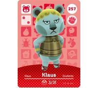 Klaus - Carte Amiibo Nintendo Animal Crossing Happy Home Designer - 257