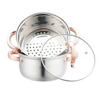 KLAUSBERG Batterie de cuisson vapeur, 3 pièces, argenté/or rose