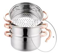 Klausberg Cuiseur vapeur 4 pièces 24 cm Kb-7735 Or rose Lumarko