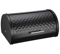 Klausberg Boîte à pain KB-7453 – Acier inoxydable, métal noir, 38x28x15,5 cm, design contemporain