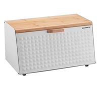 KLAUSBERG KB-7468 Boîte à pain en bois et acier inoxydable Blanc