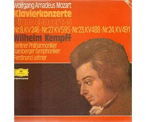 Klavierkonzerte Nr. 8 C-Dur, Nr. 27 B-Dur, Nr. 23 A-Dur and Nr. 24 C-Moll - Wolfgang Amadeus Mozart - Wilhelm Kempff / Berliner Philharmoniker / Bamberger Symphoniker, Ferdinand Leitner 2LP