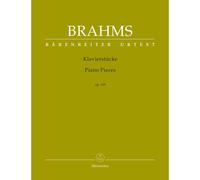 Brahms – Pièces pour piano Op. 119 – Avec doigtés de l'éditeur Christian Köhn – Bärenreiter