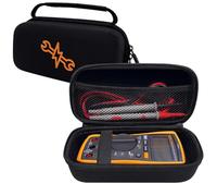 Klawdsky Étui rigide pour Fluke 117/115/116/114/113, étui de transport pour multimètres numériques, fournit un rangement sécurisé pour vos deux compteurs, Noir , Étui