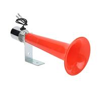 Klaxon à Air comprimé Rouge 180DB Klaxon de Signal de Caravane 12V/24V Universellement Applicable Klaxon de Sifflet Turc de 220 Mm pour Voitures Camions SUV Motos