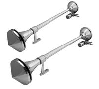 Klaxon Camion 12v/24v Puissant Trompette Electrique avec Capuche Klaxon de Train pour Tous Les Camions Trains Bateaux Vans