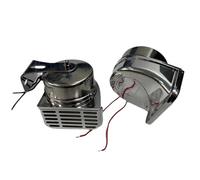 Klaxon de camion robuste 12V 24V double son en acier inoxydable 120dB pour véhicules véhicule de crise