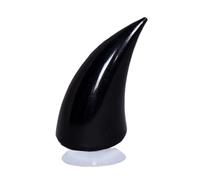 Klaxon de Casque de Moto Lot de 2 cornes de diable longues et larges for casque de moto, accessoires de décoration de style moto universel(2pcs Black A)