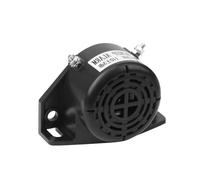 Klaxon de Véhicule 12v 24v pour Camion et Bateau Noir | Son Puissant 110±3 Db, Installation Facile, Plastique Métal, Alarme Étanche, Usage Professionnel