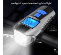 Klaxon De Vélo Électrique T6 Led, Lampe Frontale Rechargeable Usb, Compteur De Vitesse, Chronomètre, Ordinateur Lcd