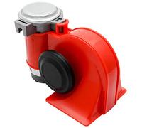 Klaxon double ton, Baceyong 12V / 24V 150DB Escargot Super Klaxon Voiture Klaxon Aluminium Chrome avec Compresseur Voiture Moto