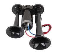 Klaxon électrique à Double Trompette, Klaxon à Air Super Puissant DC24 V 130 DB avec Accessoires D'Installation, Klaxon de Train pour Voiture, Kit de Klaxon de Voiture pour