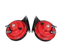 Klaxon,Klaxon Voiture 2PCS Super 80 0DB Carrel de train pour camions coiffants voiture 12V Channel d'escargot électrique Horn corne d'air rage Sound pour accessoires moto(2PCS)