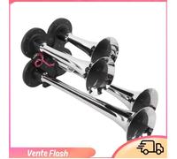 Klaxon pneumatique à 4 trompettes 12 V/24 V, son super fort de 150 dB pour camions, trains et voitures, alliage d'acier ,