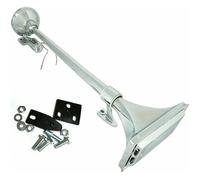 Klaxon Pneumatique Chromé Trompette 12/24V Air Horn Auto Voiture Camion Bateau
