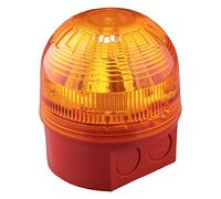 Klaxon Signals PSB-0040 Sonos 5J Xenon Beacon, base profonde rouge, lentille ambrée, 10-60 V DC, 330 mA-24 V DC