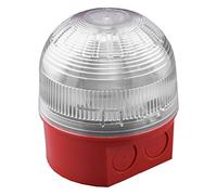 Klaxon Signals PSB-0041 Sonos 5J Xenon Beacon, base profonde rouge, lentille transparente, 10-60 V DC, 330 mA-24 V DC