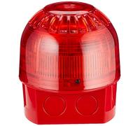 Klaxon Signals PSC-0013 Sonos Balise sonos, base rouge, lentille rouge, jusqu'à 106 dB (A), 32 tons, 17-60 V DC, courant sondeur 4-45mA courant, 5mA