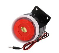 Klaxon Sirène Alarme, 120dB DC 12V Mini Filaire Rouge Klaxon Sirène Système D'alarme Sonore Avertisseur sonore pour la Sécurité à Domicile