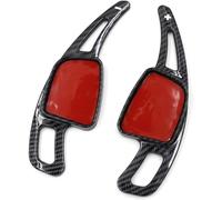 KLBHD 2 pièces Palette de Changement de Volant pour Audi A3 A4 A5 S3 S4 S5 SQ5 SQ7 Q2 Q3 Q5 Q7 TT TTS 2015-2019 2020, D'extension de Levier de Vitesse en Alliage D'aluminium,Carbon Fiber-Black