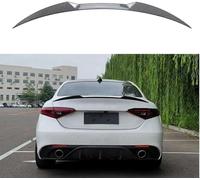 KLBVFDYAN Aileron arrière de Voiture pour Alfa Romeo Giulia 2015-2024, Becquet Aileron Lame Aile de Coffre arrière de Voiture Imperméable Accessoires,A/Carbon Fiber Look