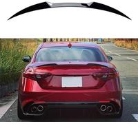 KLBVFDYAN Aileron arrière de Voiture pour Alfa Romeo Giulia 2015-2024, Becquet Aileron Lame Aile de Coffre arrière de Voiture Imperméable Accessoires,A/Gloss Black