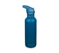 Klean Kanteen 1011194 Classic Narrow (Flip Sport) Gourde de vélo avec bouchon en acier inoxydable de couleur bleue avec un volume de 800 ml